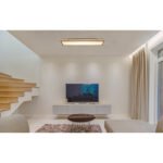 Plafoniera aluminiu grafit, aspect MDF lemn, acril, cadru aspect stejar,, LxLxH: 800x200x65, incl. 1xLED 24W 230V, sursă 2500lm, ieșire 1500lm, 3000K