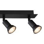 Plafonieră metal negru mat, L x l x I: 500x60x90mm, fără becuri 4xGU10 35W 230V - imagine 5