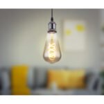 Bec LED decorativ, sticlă fumurie, reglabil, ø: 64mm, I: 141mm, incl. 1x E27 LED 6,5W 230V, 220lm sursă, 220lm ieșire, 2000K - imagine 3