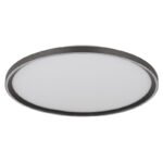 Plafonieră din aluminiu gri periat, acrilic alb, silicon alb antic, mai multe niveluri prin intermediul întrerupătorului de perete, telecomandă, ø: 500mm, H: 55mm, incl. LED 48W 230V, 750-5880lm sursă, 280-2530lm ieșire, CCT 2700-6000K - imagine 3