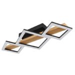 Plafonieră Dustin, Negru mat, LED 29W 3000K, L660xH100mm, Globo - imagine 3