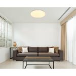 Plafonieră alb metalic alb, scânteie opalină acrilică, ø: 495mm, H: 90mm, incl. LED 24W 230V, sursă 2500lm, ieșire 2000lm, 3000K - imagine 2