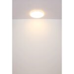 Plafonieră alb metalic alb, scânteie opalină acrilică, ø: 495mm, H: 90mm, incl. LED 24W 230V, sursă 2500lm, ieșire 2000lm, 3000K - imagine 5