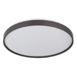Plafonieră metal alb, acrilic opal, plastic antracit mat, ø: 480mm, H: 45mm, incl. LED 24W 230V, sursă 2500lm, ieșire 1400lm, 3000K - imagine 3