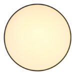 Plafonieră metal alb, acrilic opal, plastic antracit mat, ø: 480mm, H: 45mm, incl. LED 24W 230V, sursă 2500lm, ieșire 1400lm, 3000K - imagine 4