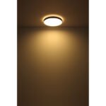 Plafonieră metal alb, acrilic opal, plastic antracit mat, ø: 480mm, H: 45mm, incl. LED 24W 230V, sursă 2500lm, ieșire 1400lm, 3000K - imagine 5