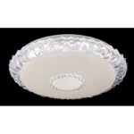 Plafoniera metal alb, acril alb strălucitor, cristale acrilice clare, reglabil, culorile pot fi fixate, SmartLight, aplicație, temporizator, telecomandă, baterie 2xAAA, ø:500, H:100, LED 40W 230V, 425-4250lm Sursa, 298-2980lm Ieșire, CCT 3000-6500K - imagine 3