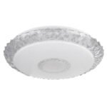Plafoniera metal alb, acril alb strălucitor, cristale acrilice clare, reglabil, culorile pot fi fixate, SmartLight, aplicație, temporizator, telecomandă, baterie 2xAAA, ø:500, H:100, LED 40W 230V, 425-4250lm Sursa, 298-2980lm Ieșire, CCT 3000-6500K - imagine 4