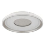 Plafonieră metal alb mat, plastic șampanie mat, acril opal, dimmabilă, mai multe niveluri prin comutator de perete, funcție de memorie, lumină de noapte, telecomandă, ø 480mm, incl. LED 48W 230V, sursă 600-6000lm, ieșire 260-2640lm, CCT 2700-6000K - imagine 3