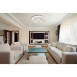 Plafonieră metal alb mat, plastic șampanie mat, acril opal, dimmabilă, mai multe niveluri prin comutator de perete, funcție de memorie, lumină de noapte, telecomandă, ø 480mm, incl. LED 48W 230V, sursă 600-6000lm, ieșire 260-2640lm, CCT 2700-6000K