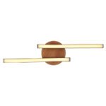 Plafoniera, metal negru, imitatie lemn, alb acrilic, LxLxH: 510x130x75, inclusiv 1xLED 12W 230V, sursa 1460lm, iesire 800lm, 3000K - imagine 4