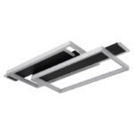 Plafoniera metal negru mat, aluminiu periat, opal acrilic, LxLxH: 620x270x82mm, incl LED 40W 230V, sursa 4000lm, iesire 1400lm, 3000K. - imagine 3