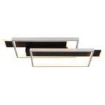 Plafoniera metal negru mat, aluminiu periat, opal acrilic, LxLxH: 620x270x82mm, incl LED 40W 230V, sursa 4000lm, iesire 1400lm, 3000K. - imagine 4