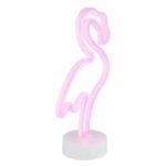 Articol decorativ plastic alb mat, plastic opal, comutator glisant, păun, LxLxH: 145x100x330mm, incl. LED 2W 4.5V, roz