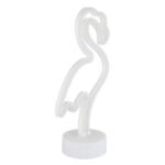 Articol decorativ plastic alb mat, plastic opal, comutator glisant, păun, LxLxH: 145x100x330mm, incl. LED 2W 4.5V, roz - imagine 3