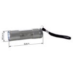 Lanternă din aluminiu ,argintiu metalizat, plastic transparent, blister, întrerupător, baterie: 3xAAA, D: 26, H :. 88, inclusiv 9xLED 0,07W 5V, alb - imagine 2