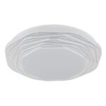 Plafonieră, metal alb mat, plastic opal, plastic cromat, mai multe niveluri prin comutator de perete: 100%-50%-10%, comutator în trepte: 3000/4000/6000K, funcție de memorie, ø: 380mm, LED 24W 230V, sursă 3022lm, ieșire 968lm, CCT 3000/4000/6000K - imagine 3
