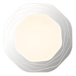 Plafonieră, metal alb mat, plastic opal, plastic cromat, mai multe niveluri prin comutator de perete: 100%-50%-10%, comutator în trepte: 3000/4000/6000K, funcție de memorie, ø: 380mm, LED 24W 230V, sursă 3022lm, ieșire 968lm, CCT 3000/4000/6000K - imagine 4