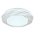 Plafonieră, metal alb mat, plastic opal, plastic cromat, mai multe niveluri prin comutator de perete: 100%-50%-10%, comutator în trepte: 3000/4000/6000K, funcție de memorie, ø: 380mm, LED 24W 230V, sursă 3022lm, ieșire 968lm, CCT 3000/4000/6000K - imagine 5