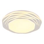 Plafonieră, metal alb mat, plastic opal, plastic cromat, mai multe niveluri prin comutator de perete: 100%-50%-10%, comutator în trepte: 3000/4000/6000K, funcție de memorie, ø 480mm, LED 36W 230V, sursă 4479lm, ieșire 1271lm, CCT 3000/4000/6000K - imagine 5