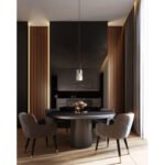 Lampă suspendată metal negru mat, sticlă fumurie, gradient transparent, cablu PVC negru, înălțimea poate fi scurtată, ø: 125mm, H: 1500mm, fără 1x E27 40W 230V - imagine 2