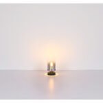 Lampă de masă metal negru mat, sticlă fumurie, gradient transparent, cablu PVC negru, întrerupător pe cablu, ø: 125mm, H: 263mm, lungime cablu 1500mm, fără 1x E27 40W 230V - imagine 5