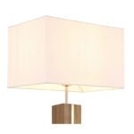 Lampă de podea MDF cu efect de lemn, stejar metalic, bej textil, comutator cu buton, reglabil, variator, reglabil separat, LxWxH: 400x270x1500mm, excl. 1x E27 40W 230V, incl. LED 17W 230V, putere 1900lm, 3000K - imagine 4