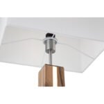 Lampă de podea MDF cu efect de lemn, stejar metalic, bej textil, comutator cu buton, reglabil, variator, reglabil separat, LxWxH: 400x270x1500mm, excl. 1x E27 40W 230V, incl. LED 17W 230V, putere 1900lm, 3000K - imagine 5