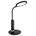 Lampă de masă plastic negru/satinat, crom, touch on/off, reglabil, variator tactil continuu, culori fixabile, funcție de memorie, adaptor inclus, flexo, L x l x I: 300x185x407mm, LED 9W 230V, sursă 22-800lm, ieșire 8-530lm, CCT 3000/4000/6500K - imagine 4