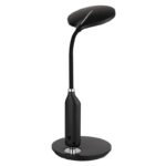 Lampă de masă plastic negru/satinat, crom, touch on/off, reglabil, variator tactil continuu, culori fixabile, funcție de memorie, adaptor inclus, flexo, L x l x I: 300x185x407mm, LED 9W 230V, sursă 22-800lm, ieșire 8-530lm, CCT 3000/4000/6500K - imagine 5
