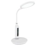 Lampă de masă din plastic alb mat, crom, plastic satinat, touch on/off, reglabil, variator tactil continuu, variator cu senzor, memorie, adaptor inclus, flexo, L x l x I: 300x185x407mm, LED 9W 230V, sursă 22-800lm, ieșire 8-530lm, CCT 3000/4000/6500K - imagine 4