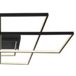 Plafoniera, metal negrul mat, Acryl alb alb, dimmabila, telecomanda, schimbare culoare lumina, LxBxH:800x1170x110, inkl. 1xLED 80W 230V, 1000-10.000lm Source, 300-2800lm Output, CCT 3.000-4500-6.000K - imagine 5