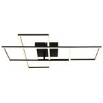 Plafoniera metal negru mat, acrilic opal, reglabil, SmartLight, aplicatie, functie de memorie, telecomanda, baterie inclusa 2x AAA, LxLxH: 740x510x95mm, incl. LED 40W 230V, 410-4600lm , ieșire 200-1950lm, CCT 2700-6500K - imagine 4