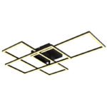 Plafoniera metal negru mat, acrilic opal, reglabil, SmartLight, aplicatie, functie de memorie, telecomanda, baterie inclusa 2x AAA, LxLxH: 740x510x95mm, incl. LED 40W 230V, 410-4600lm , ieșire 200-1950lm, CCT 2700-6500K - imagine 6