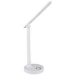 Lampă de masă din plastic alb mat, plastic opal, touch on/off, variator tactil continuu, adaptor incl., cablu USB incl., LxLxA: 280x150x500mm, lungime cablu 1200mm, incl. LED 5W+RGB LED 2W 230V, sursă 60-582lm, ieșire 50-538lm, CCT 2700/6500/4000K - imagine 3