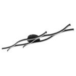 Plafonieră metal negru mat, plastic alb, aluminiu negru mat, L x l x I: 1080x180x60mm, inclusiv LED 35W 230V, 3610lm Sursă, 1220lm Ieșire, 3000K - imagine 3