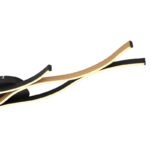 Plafonieră metal negru mat, plastic alb, aluminiu negru mat, aluminiu optic din lemn închis, L x l x I: 1080x180x60mm, inclusiv LED 35W 230V, 3610lm Sursă, 1250lm Ieșire, 3000K - imagine 5