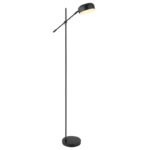 Lampadar metal negru, plastic satinat, reglabil , cablu 1,8m, comutator, LxLxH: 477x200x1350, excl 1xE14 40W 230V