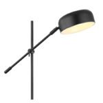 Lampadar metal negru, plastic satinat, reglabil , cablu 1,8m, comutator, LxLxH: 477x200x1350, excl 1xE14 40W 230V - imagine 4