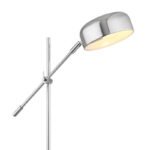 Lampadar metal crom, plastic satinat, reglabil cablu 1,8m, comutator, LxLxH: 477x200x1350,excl 1xE14 40W 230V - imagine 4