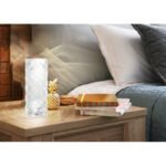Lampă de masă din plastic transparent cu efect de cristal, metal argintiu, reglabil, variator de intensitate variabil continuu, cablu de încărcare USB inclus, Adaptor excl., Acu 800mAh 3,7V, ø: 90mm, I: 210mm, LED 1,5W 5V 50lm CCT2700/6500/4000K - imagine 2