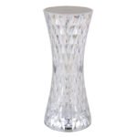 Lampă de masă din plastic transparent cu efect de cristal, metal argintiu, schimbător de culori RGB, cablu de încărcare USB inclus, Culori RGB comutabile prin atingere, Adaptor excl., Acu 800mAh 3,7V, ø: 80mm, I: 185mm, RGBW LED 1,5W 5V - imagine 3