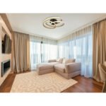Plafoniera metal negru mat, aluminiu auriu, plastic opal, ø: 500mm, H: 160mm, incl LED 40W 230V, sursa 4480lm, iesire 2500lm, 3000K.