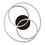 Plafoniera metal negru mat, aluminiu nichel mat, plastic opal, ø: 500mm, H: 160mm, incl. LED 40W 230V, sursa 4480lm, iesire 2500lm, 3000K. - imagine 4
