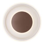 Plafoniera metal alb, acril alb , metal maro, funcție de memorie, lumina de noapte, dimabil, control la distanță culori fixabile, D: 500, H: 95, inkl.LED 40W 230V, 350-2200lm ieșire , CCT 3000-6000K - imagine 4