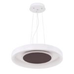 Suspensie metal alb, acril alb , metal maro, funcție de memorie, lumina de noapte, dimabil, control la distanță culori fixabile, D: 500, H: 1500, inkl.LED 40W 230V, 4000lm ieșire sursă 2400lm, CCT 3000 la 6000 - imagine 3