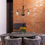 Lampă cu suspensie metal negru mat, sticlă fumurie, cablu PVC negru, ø: 555mm, I: 1300mm, excl. 3x E27 60W 230V - imagine 2