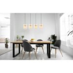Lampă suspendată din metal auriu mat, tije din sticlă opală, gradient transparent, cablu PVC negru, înălțimea poate fi redusă, LxLxA: 1100x200x1400mm, fără 4x E27 60W 230V - imagine 3