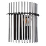 Aplică metal negru mat, tije de sticlă fumurie, LxA: 250x260mm, AL: 125mm, excl. 1x E27 60W 230V - imagine 4