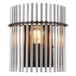 Aplică metal negru mat, tije de sticlă fumurie, LxA: 250x260mm, AL: 125mm, excl. 1x E27 60W 230V - imagine 5